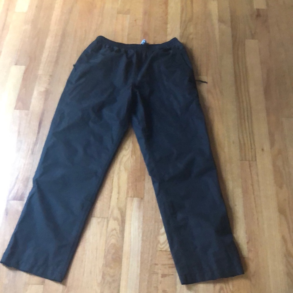 Asics Running Windbreaker Waterproof Pants M Men Black Zip Pockets Ankle Zip